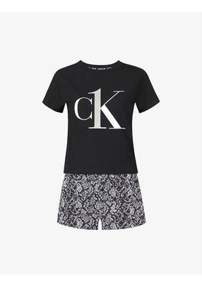 CK One logo-print stretch-cotton pyjama set