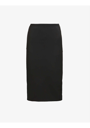 Conero high-rise cotton-blend midi skirt