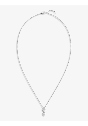 Joséphine Ronde d'Aigrettes white-gold and diamond pendant necklace