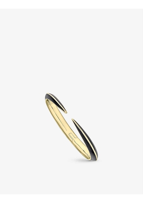 Sabre Deco vermeil yellow-gold and sterling silver cuff bangle