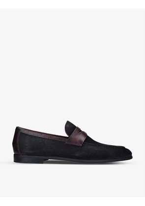 Delos suede and leather loafers
