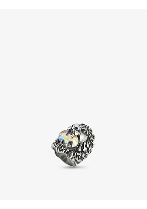 Lion Head Swarovski-crystal ring