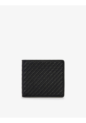 Textured leather billfold wallet