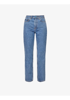 Swigy straight-leg high-rise organic-cotton jeans
