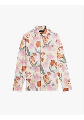 Lorva floral-print regular-fit cotton shirt