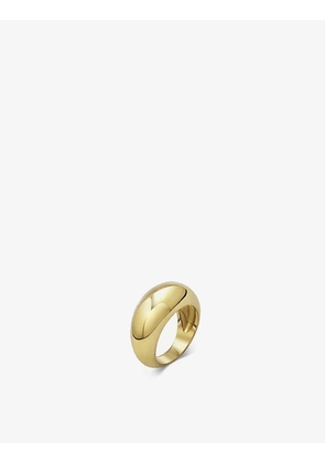 Oli 18ct gold-plated dome ring