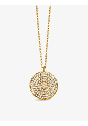 Icon 14ct yellow-gold and 0.3ct round-cut diamond pendant necklace