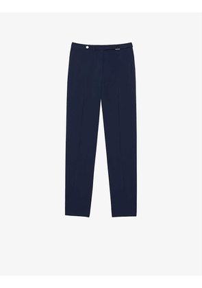 Mid-rise tailored stretch-woven trousers