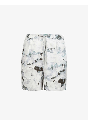 Quick Dry brand-print recycled-polyester shorts