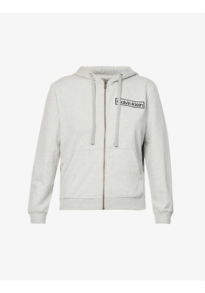 Reimagined logo-print cotton and recycled polyester-blend hoody