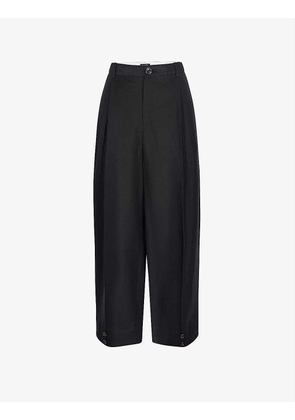Felix tapered high-rise linen trousers