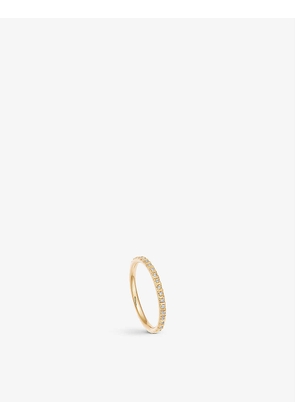 Celestial Astra 18ct yellow gold-plated vermeil sterling silver and sapphire eternity ring