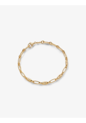 Celestial Orbit 18ct yellow gold-plated vermeil sterling silver and sapphire bracelet