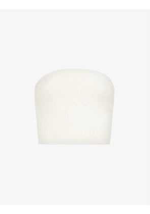 Elisa strapless cotton-knit top