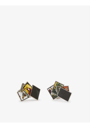 Tarot Card palladium plated cufflinks
