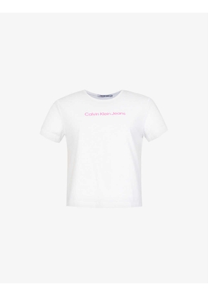Shrunken Institutional Baby logo-print cotton T-shirt