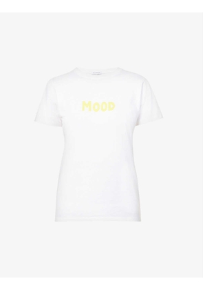 Mood text-print organic-cotton T-shirt