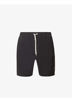Sunday brand-print recycled-polyester stretch shorts
