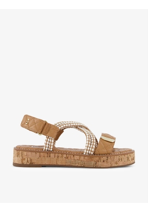 Latina rope and faux-leather flatform sandals
