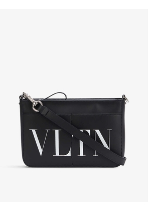 VLTN-print leather cross-body bag