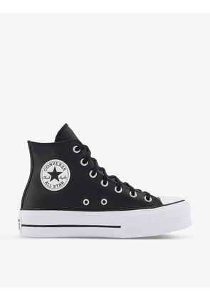 All Star Lift high-top leather flatform trainers