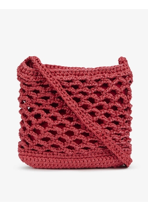 Hand-knit cross-body bag