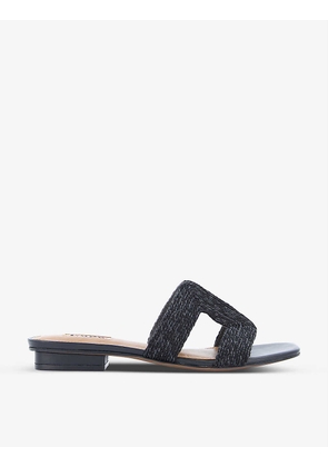Loupe cut-out woven sandals