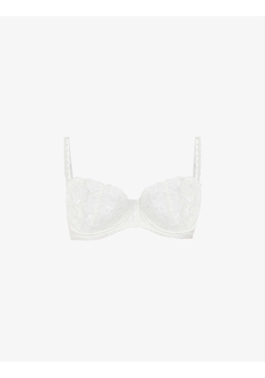 Toujours stretch-lace half cup bra