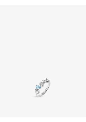 Joséphine Ronde d'Aigrettes white-gold, diamond and aquamarine ring