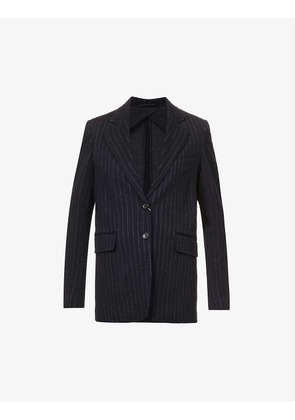 Amleto pinstripe wool-blend jacket