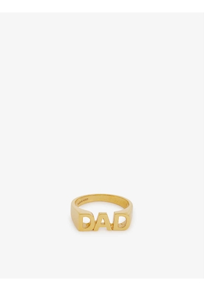 Dad 22ct yellow gold-plated sterling silver ring