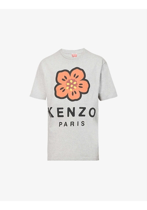 Flower-print relaxed-fit cotton T-shirt