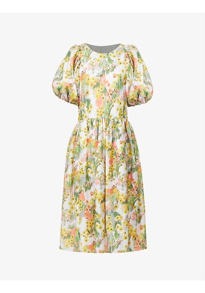 Amelia floral-print woven midi dress