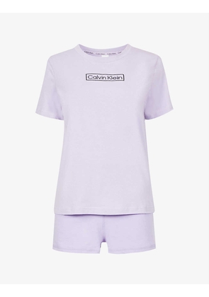 Reimagined Heritage logo-print stretch-cotton pyjama set
