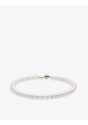 Classic 18ct yellow-gold and freshwater pearl necklace