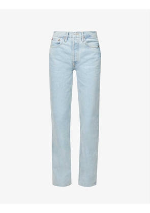90s Straight-Leg High-Rise Organic-Cotton Jeans
