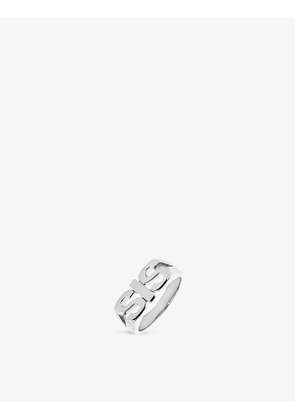 Sis rhodium-plated sterling silver ring