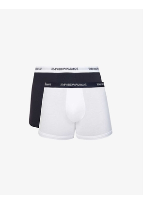 Pack of two logo-embellished stretch-cotton boxers