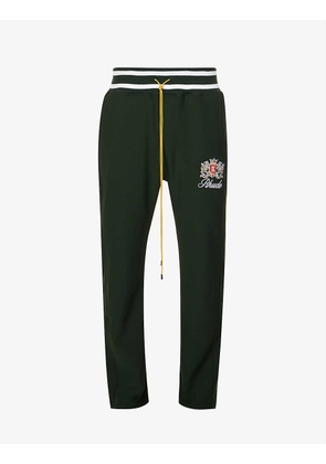 Logo-embroidered tapered stretch-woven jogging bottoms