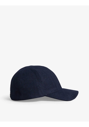 Branded wool-blend baseball cap