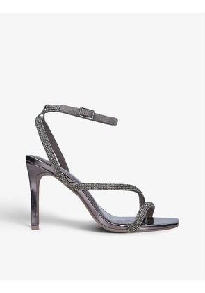 Paparazzi heeled rhinestone-encrusted sandals