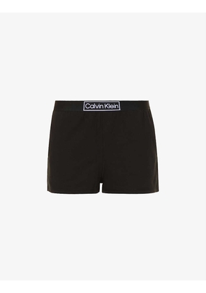 Reimagined logo-print cotton-blend sleep shorts