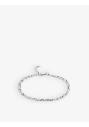 Double-chain recycled sterling-silver anklet