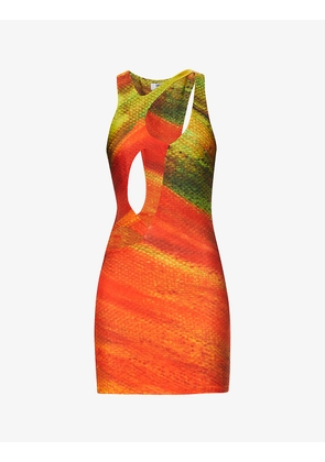 Kekeo abstract-print stretch-jersey mini dress