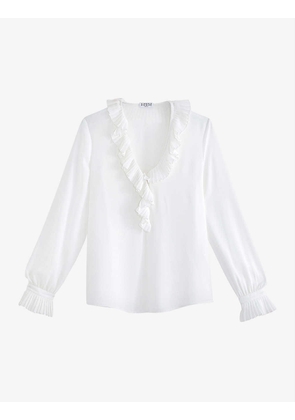Bonaire ruffled woven blouse