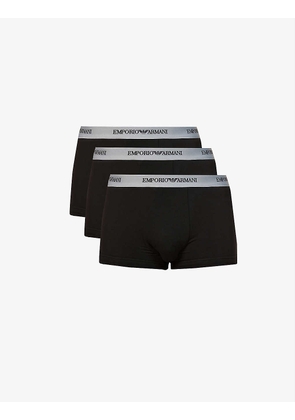 Pack of three logo-embellished stretch-cotton boxers