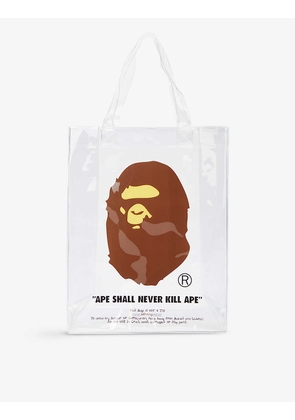 Ape Head-print plastic tote bag