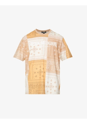 Bandana logo-print relaxed-fit cotton-jersey T-shirt