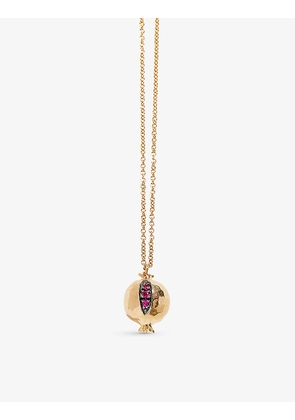 Pamela Love Mini Ruby Hera 14ct yellow-gold and ruby pendant necklace