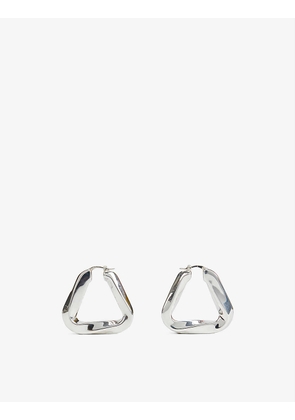 Twist large sterling-silver hoop earrings